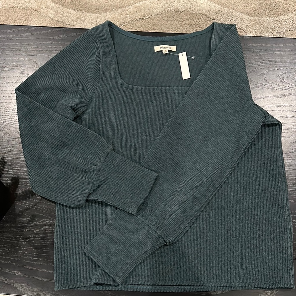 Madewell dark green sweater